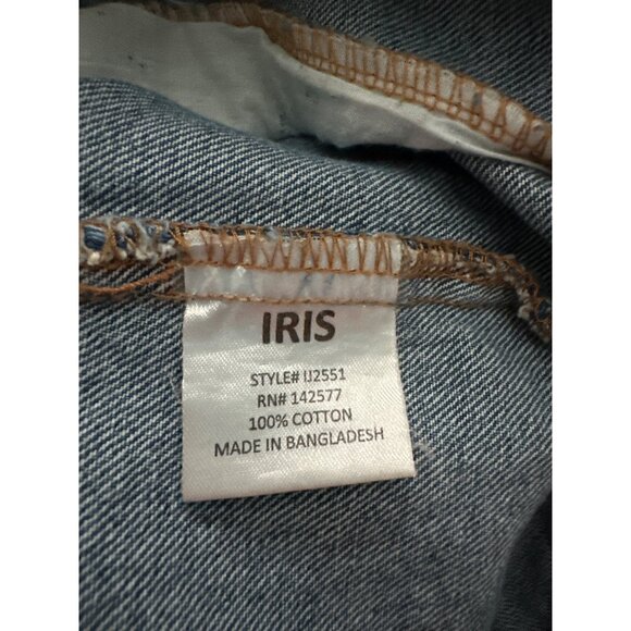 Iris Jean Jacket Mid Length Deconstructed Large Cut Back Frayed Size XL - Picture 8 of 8